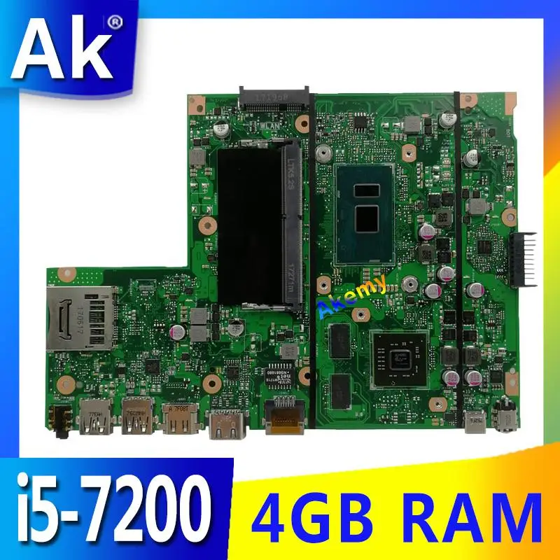 Akemy X540UP Материнская плата ноутбука X540UP X540U A540U R504U материнская плата i5-7200 4 Гб Оперативная память