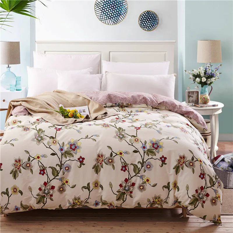 100 Cotton Duvet Cover American Country Style Floral Print Quilt Cover