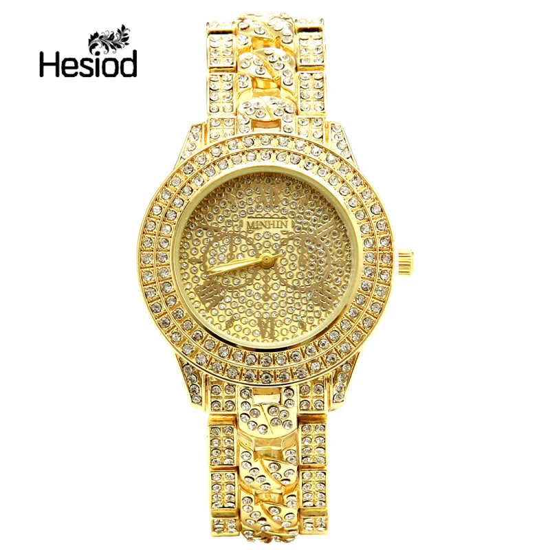 

Hesiod Women Luxury Gold Silver Rose Gold Stainless Steel Crystal Watch Business Quartz Watches for Women