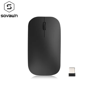 

SOVAWIN Silent Wireless Mouse Mini Ultra Thin Mouse Rechargeable 2.4G USB Optical Ergonomic Mice USB Reciver For PC Laptop game