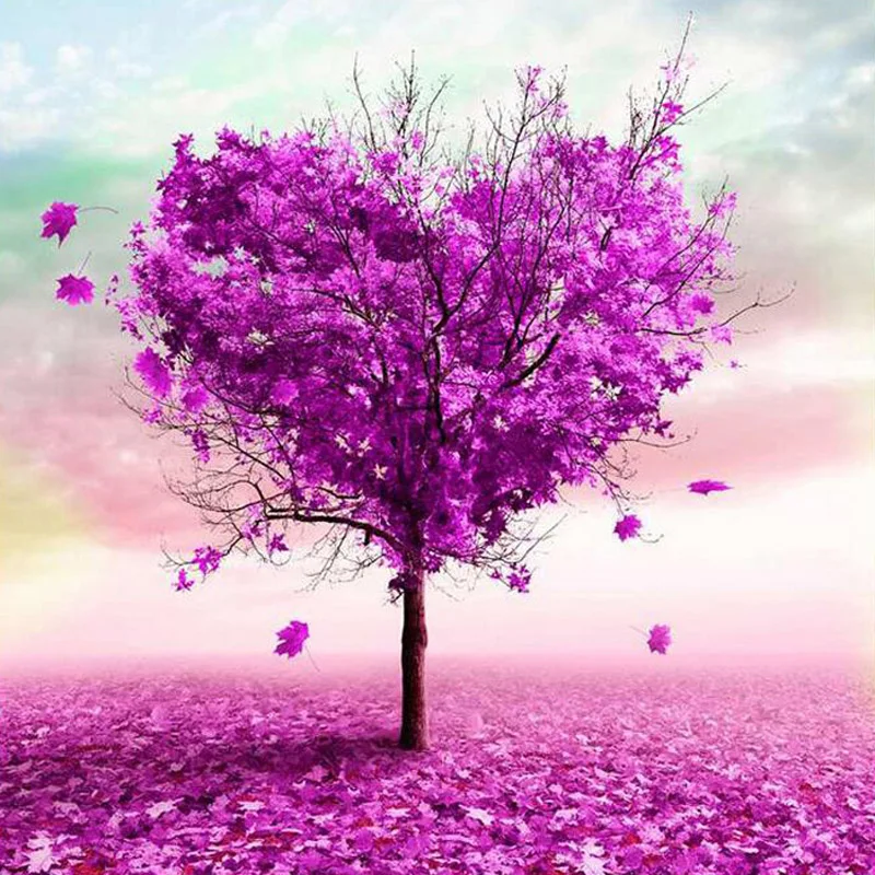 

Scenery tree landscape village train DIY Crystal full 5D diamond painting cross stitch kits art mosaic round square rhinestone