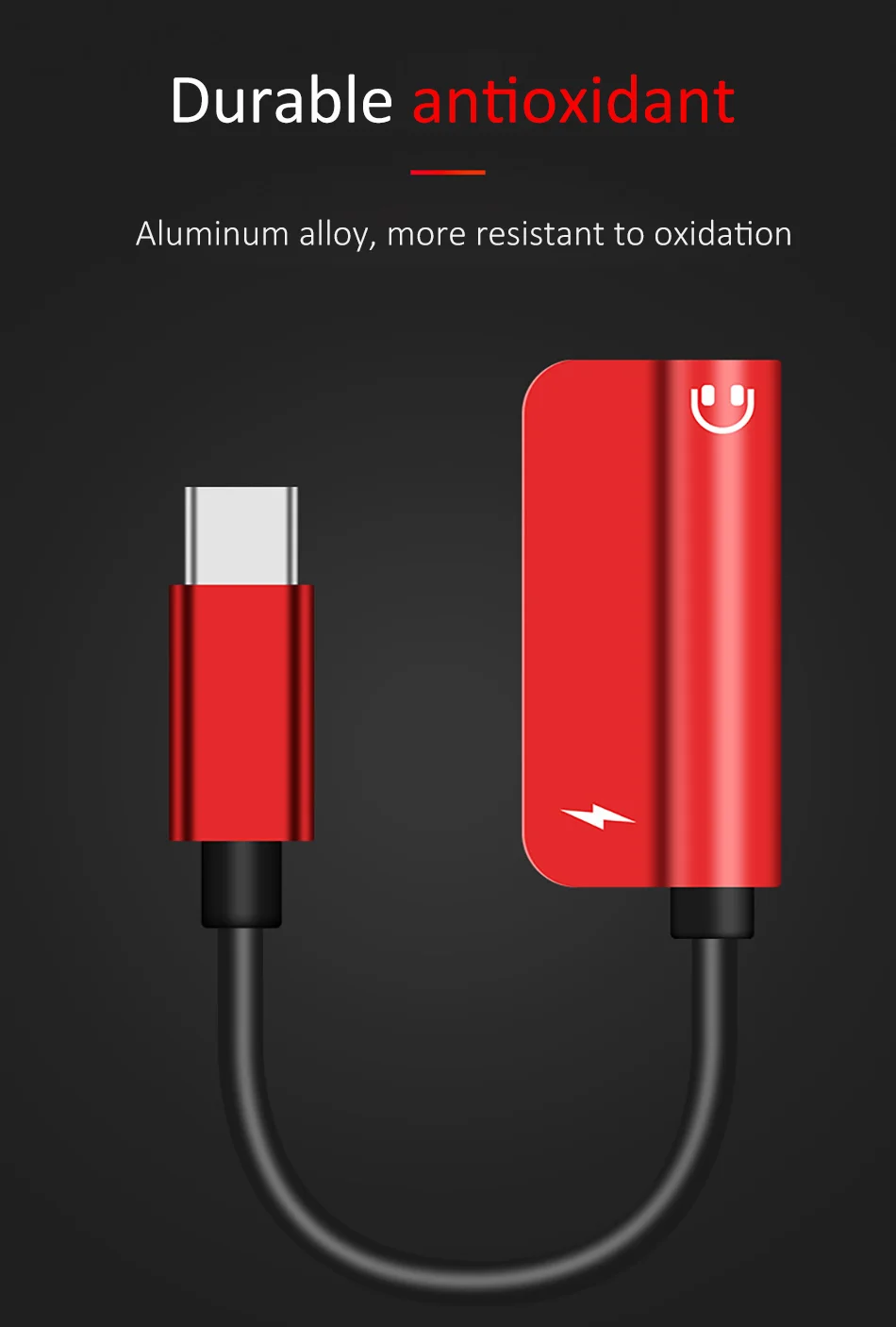 !ACCEZZ 2 in 1 USB Type C Fast Charger 3.5mm Adapter For Xiaomi Mi 6 Huawei Mate 10 Pro Jack Headphone Audio&Charging Splitter (9)