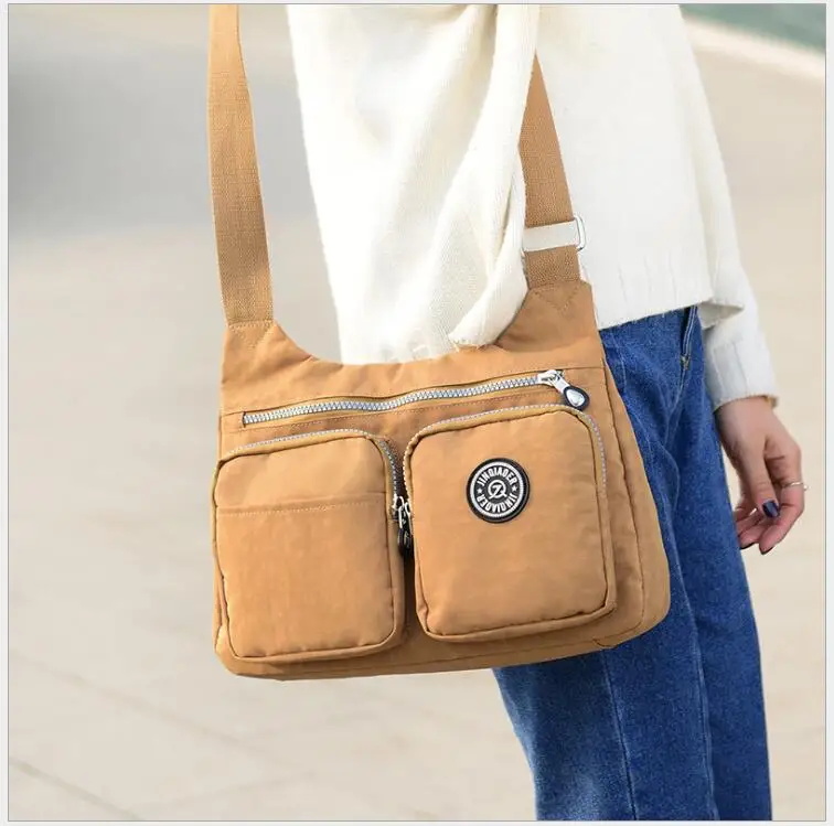 Jinqiaoer женщина Курьерские сумки Для женщин водонепроницаемый нейлон сумка сумочка женская сумка женская Сумки через плечо