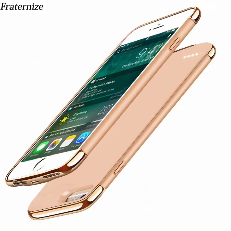 Тонкий чехол с зарядным устройством для iPhone 6 6S Plus Ультратонкий матовый