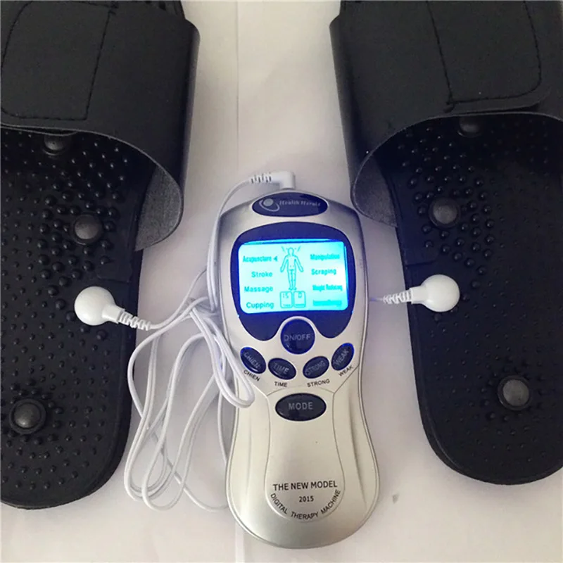 

Electronic Pulse Foot Massage Pain Relif Health Herald Tens/Acupuncture/Digital Therapy Machine Body Massager With Slippers
