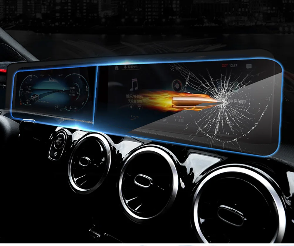 Автомобильная навигационная пленка для экрана приборной панели защитная пленка для экрана из закаленного стекла для Mercedes Benz A Class W177 A180 A200