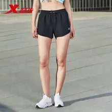 Xtep Женские спортивные шорты для бега Ftness Женские Дышащие тканые шорты женские эластичные шорты для бега 881228679119