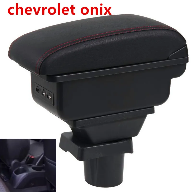 

For Onix Armrest box central Store content box with USB interface