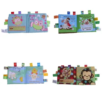 

Kid Toys Cloth Fabric Cognize Book Learning Educational Toy Animal-Embroid Baby Soft Cloth Intelligent Development Book