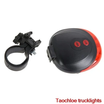 

50x Bicycle LED Light 2 Lasers Night Mountain Bike Tail Light Taillight MTB Safety Warning Bicycle Rear Light Lamp Bycicle Light