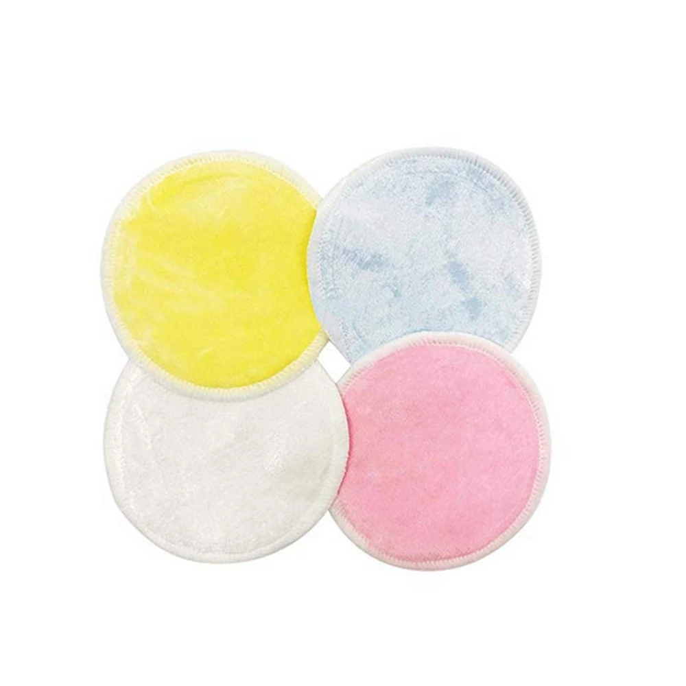 

4 PCS Bamboo Makeup Remover Pad Reusable Soft Facial and Skin Care Wash Face Wipe Pad Makeup Tools Beauty Essentials
