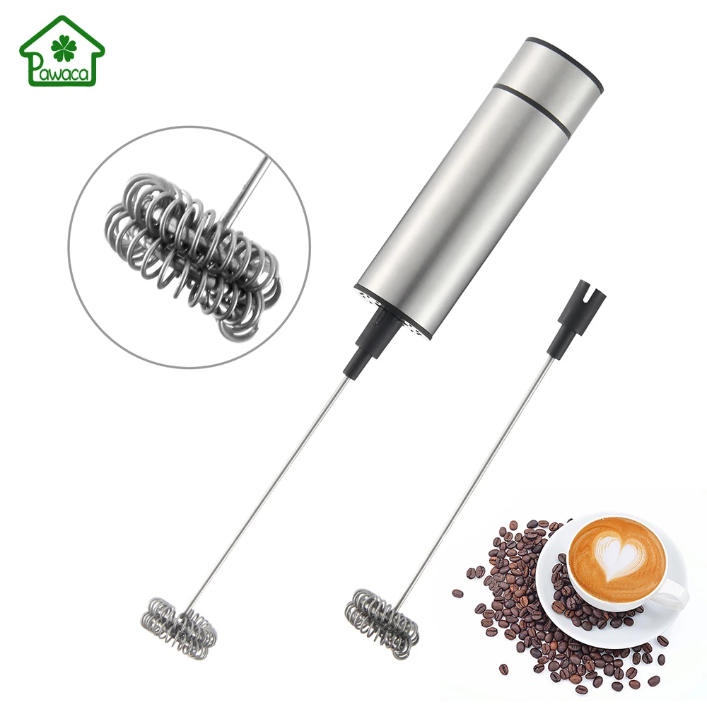 

Milk Frother Handheld Electric Foam Drink Mixer with Two Detachable Triple Spring Whisk Head for Coffee, Latte,Cappuccino