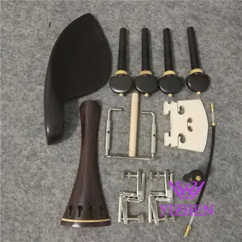 

1 Set High quality New ebony violin parts 4/4, tailpiece, chinrest, endpin