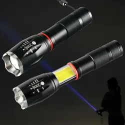 COB + T6 двойного назначения светодиодный фонарик зарядки фокусировки и фокусировки работы лампы с магнитом на хвостовой части Кемпинг лампы