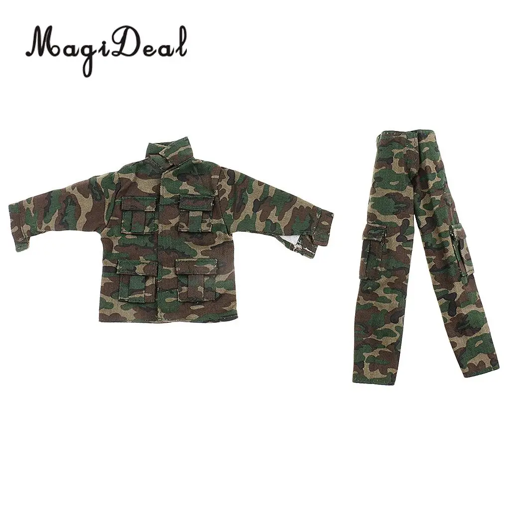 MagiDeal 1/6 Scale Clothes Soldier Camouflage Combat Uniforms for 12 Inch Male Military Action Figure Model Collection