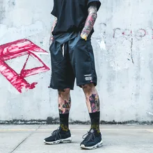 Новые летние творческие талии карман шить шорты для женщин для мужчин хип-хоп street Стиль пара свободные шорты прилив