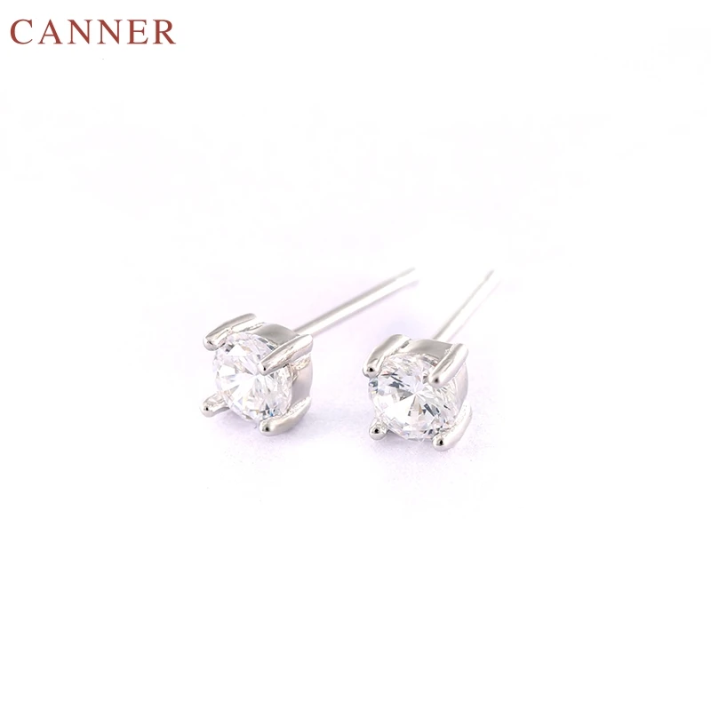 925 Sterling Silver Cubic Zirconia Stud Earrings for Women Tiny Earrings 2019 Wedding Party Jewelry Gifts Female Earings C4