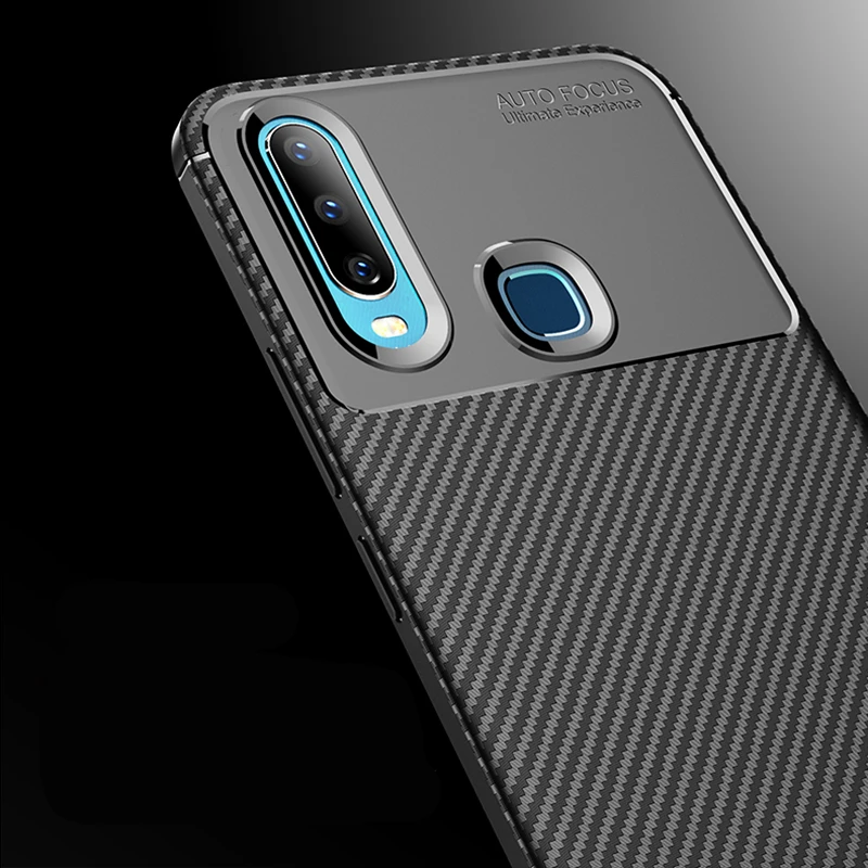 Ударопрочный чехол из углеродного волокна и ТПУ для Vivo Y17 Y3 Y5 Y12 Y15 2019 U3x U10 полная