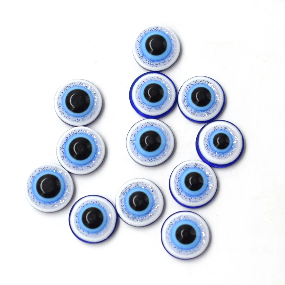 6 12mm Evil Eye Beads Blue Eye Beads Decal Clothes Hair Accessorie 