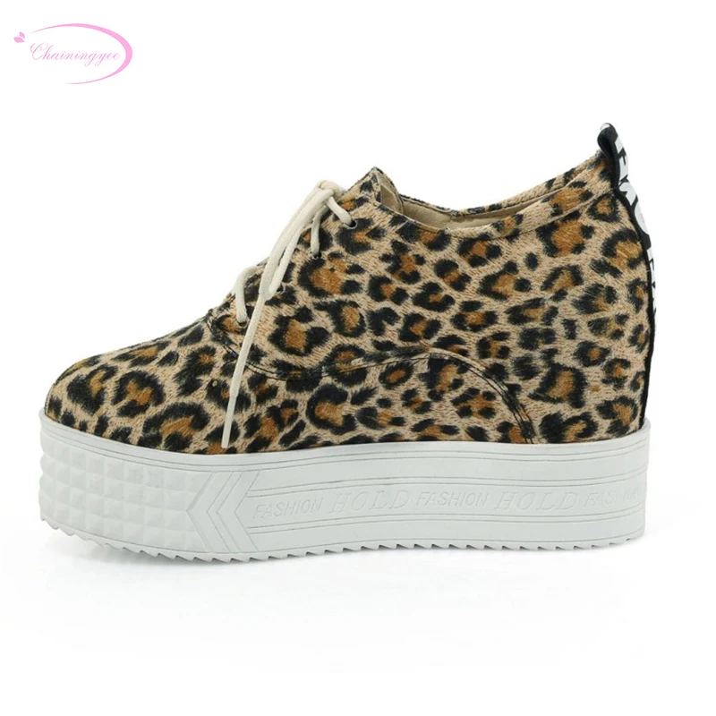 

Chainingyee simple style comfortable round toe pumps fashion lace-up platform high heel increasing women's shoes big size