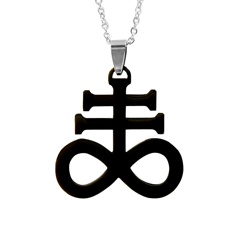 Leviathan-Satan-Cross-Necklaces-For-Men-Women-Black-Stainless-Steel-Church-of-Satanic-Symbol-Pendant-Kolye
