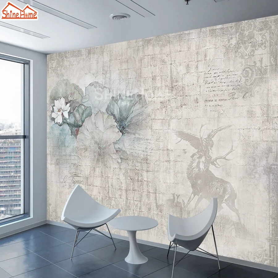 

Wallpaper Photo Murals Roll Wall Papers Home Decor Paper 3d Wallpapers for Living Room Walls 3 d Picture Lotus Flower Background