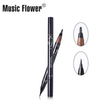 2 цвета, двухсторонний жидкий карандаш для подводки глаз, водостойкий музыкальный цветок, подводка для глаз, стойкая косметика, брендовая подводка для макияжа глаз