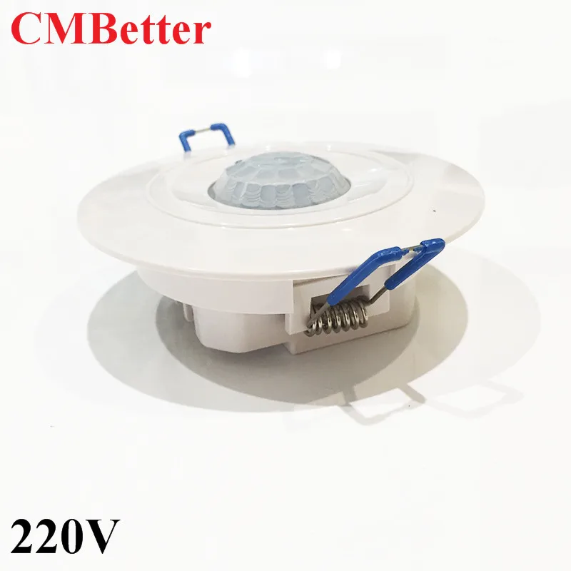 CMBetter 360 градусов переключатель утопленный ПИР потолок заполнение 220V человеческого тела индукционный датчик движения Детектор светильник