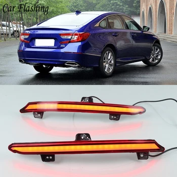 

2PCS Rear Fog Lamp For Honda Accord Inspire 2018 2019 Plug&Play Car LED Rear Bumper Brake Light Dynamic Turn Signal Reflector