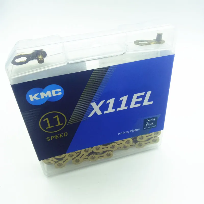 KMC X11EL X11 велосипедная цепь 116L 11 цепь для скоростного велосипеда с волшебной кнопкой с оригинальной коробкой Горный/стержень велосипедные детали