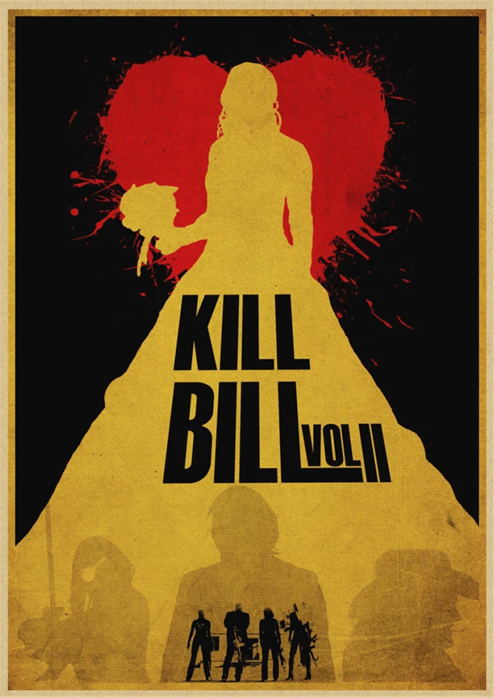 Kill Bill Vol.1 классический Квентин фильм крафт-бумага постер для бара/Кафе Ретро плакат декоративной живописи - Цвет: Зеленый