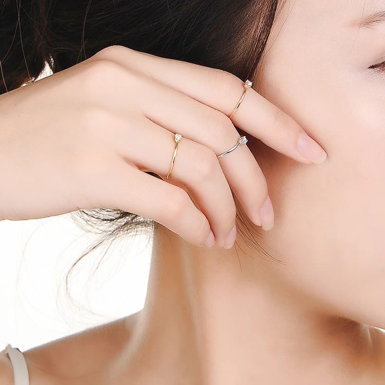 18k Pure Gold Rings Noble Diamond 750Solid Female Exquisite Elegant Precious Fine Jewelry Beautiful Women Ring