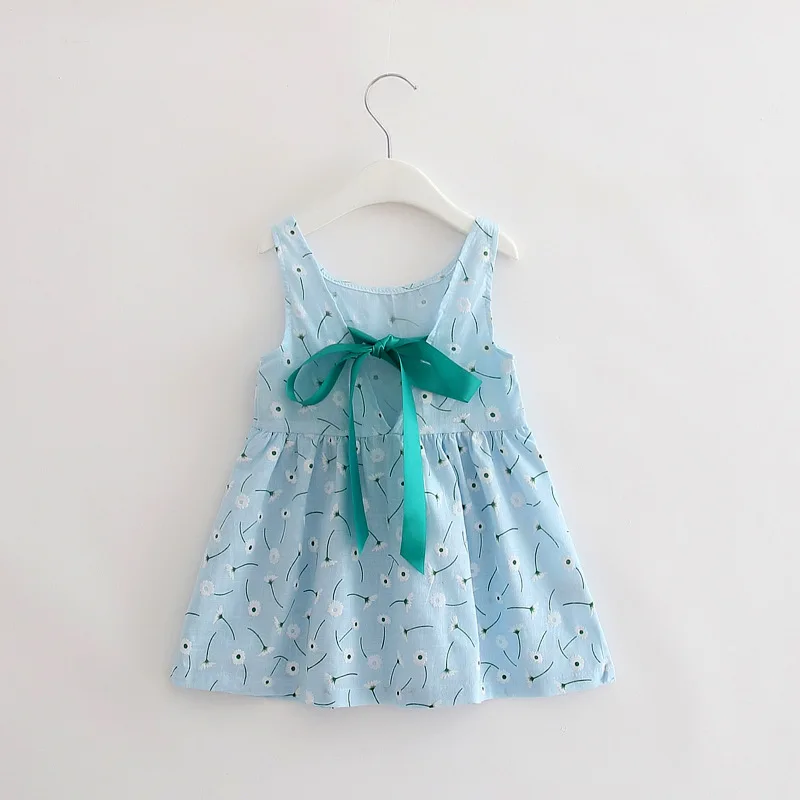Одежда для девочек от 1 года до 6 лет летнее платье для девочек детское Ягодное платье с v-образным вырезом сзади детское Хлопковое платье-майка для девочек детская одежда - Цвет: 9