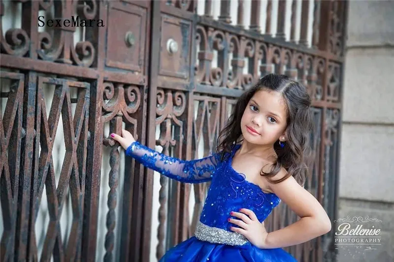 one-shoulder-beads-little-girls-pageant-dresses (2)