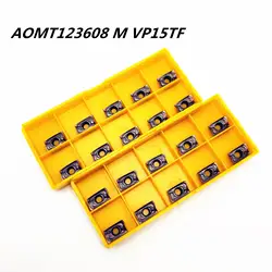 50 шт карбида вставки AOMT123608 PEER M VP15TF высокого качества аомт 123608 ЧПУ Торцевая карбидная Вставка инструмент, вращающийся инструмент