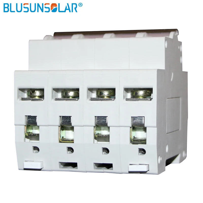 Мини выключатель BLUSUNSOLAR 4P 1000 В постоянного тока домашний автоматический 63 А