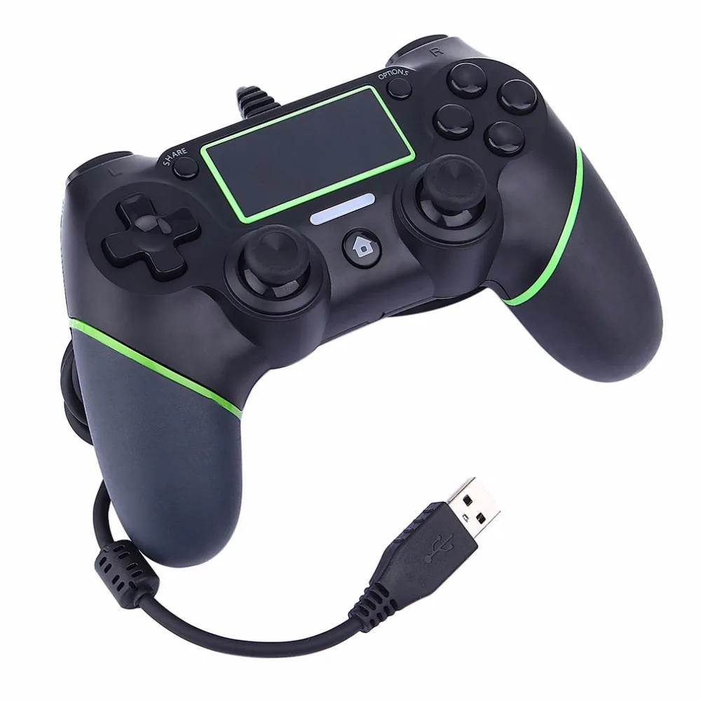 Джойстик плей. Геймпад PLAYSTATION 4 wired Controller (проводной). Юсб контроллер дуалшок 4. Контроллер для геймпада ps4. Геймпад ps4 зеленый.