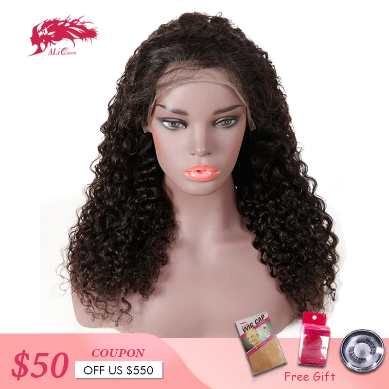 Brazilian Water Wave Lace Front Human Hair Wigs Front Lace Wigs With Baby Hair Pre Plucked Natural Hairline Ali Queen Remy Hair