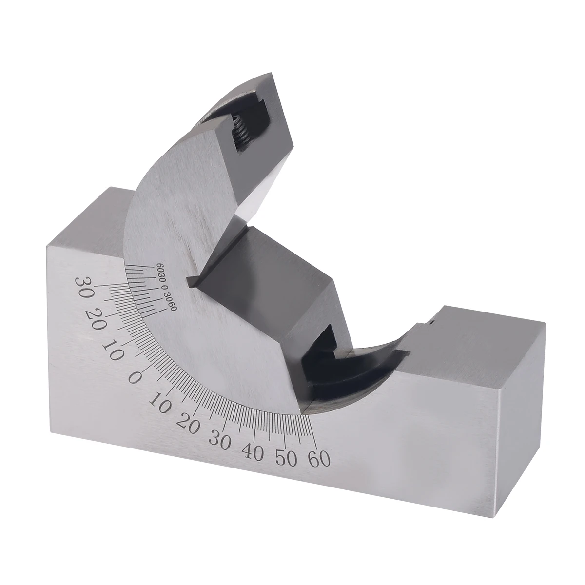 

1pc 0-60 Degree Adjustable Angle V Block Precision Gauge Micro Milling Setup Angle Blocks with Wrench For Measuring Tools