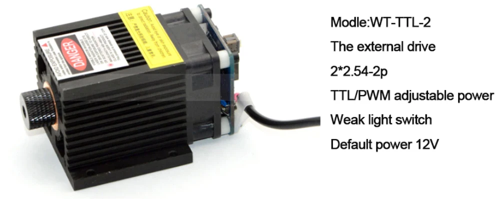 Лазерный гравировальный станок синий лазерный модуль 445nm 0,5 W 1 W 1,6 W 2,3 W 2,6 W 5,5 W DC12V контроллер ТТЛ питания сигнала