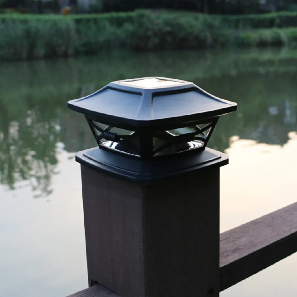 

Outdoor Solar Post Light Garden Decoration Light Garden Wood Post Light yellow white IP44 garden courtyard wooden pillar 8Z