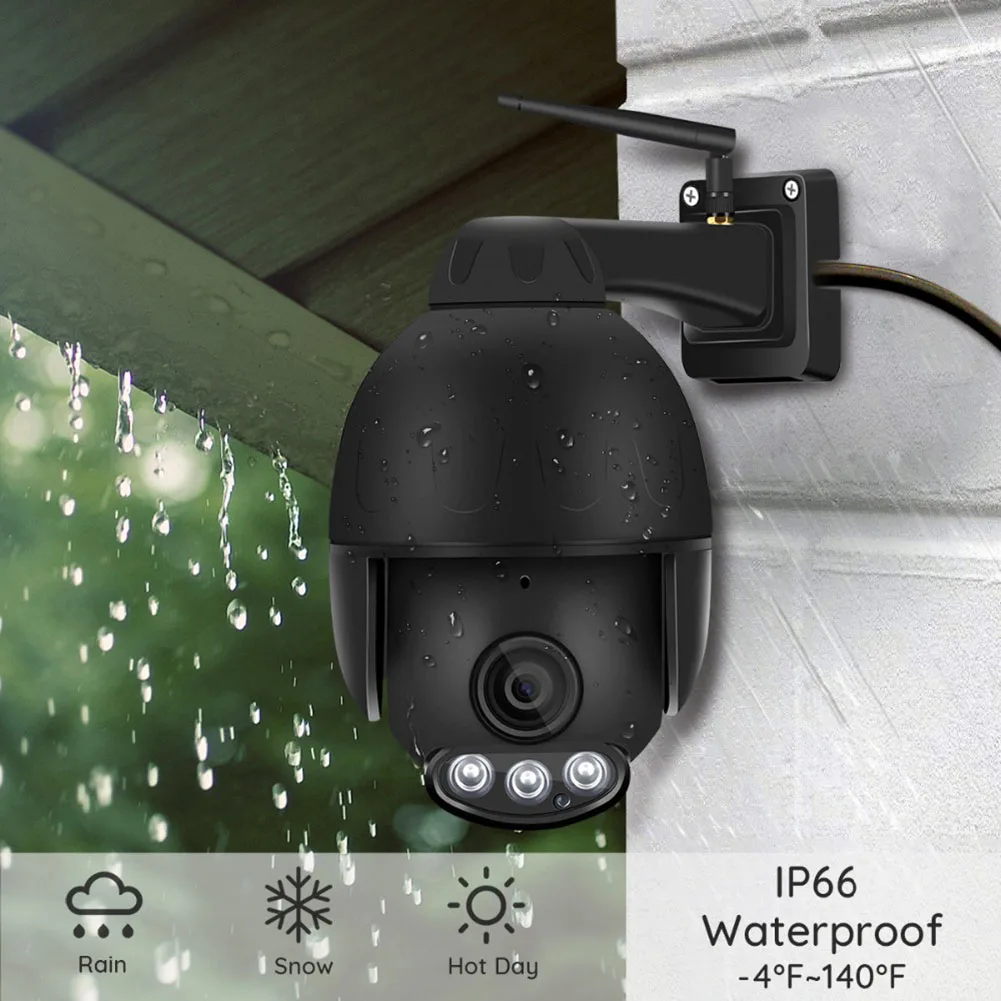 

IP Camera 2MP 1080P 5X Optical Zoom Wifi PTZ Waterproof Motion Detection Night Vision for Home SL@88