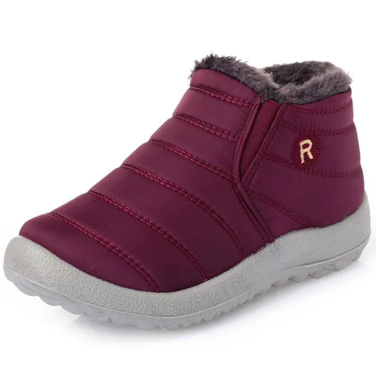 online Botas de neve mulheres tornozelo quente botas de borracha botas de inverno mulheres apartamentos casuais mulheres sapatos de inverno à prova d água luz up macio ao ar livre
