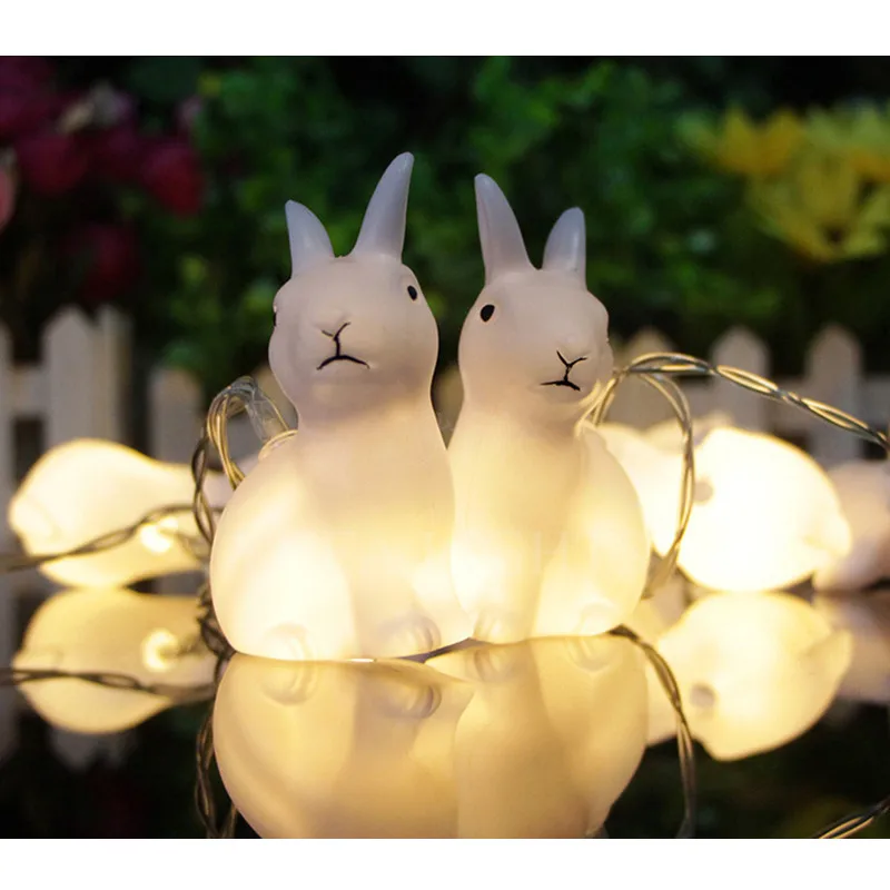 LumiParty прекрасный кролик Строка свет лампы 10 LED для светодиодный Рождество Свадебные украшения дома теплый белый jk30