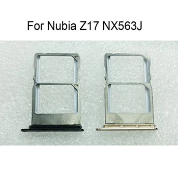 

Original New For Nubia Z17 NX563J Silver SIM Card Tray SD Card Tray SIM Card Holder SIM Card Drawer Replacement z17 Z17 NX563J
