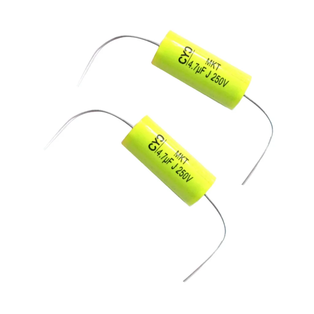 2pcs 4.7uF 250V Metallized Polyester Film Capacitor Audio Crossover Frequency divider midrange