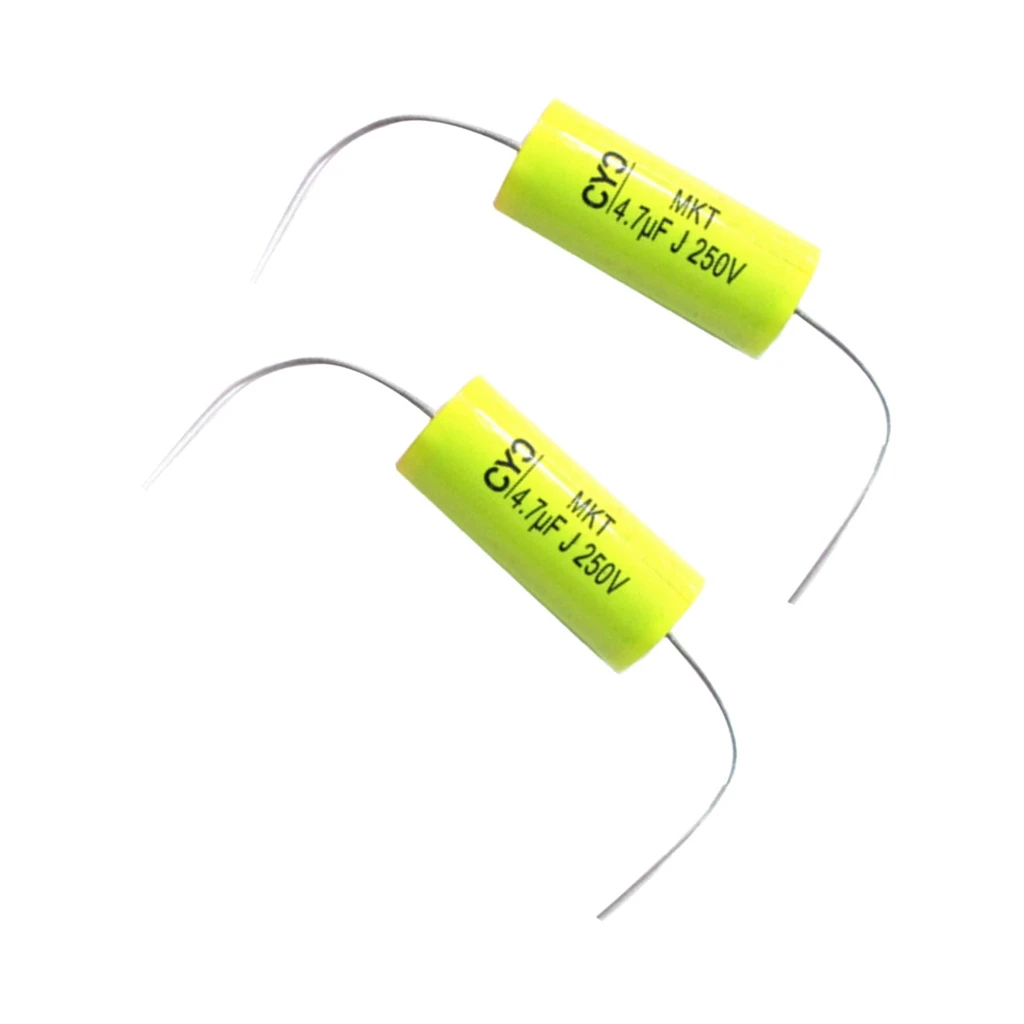 2pcs 4.7uF 250V Metallized Polyester Film Capacitor Audio Crossover Frequency divider midrange