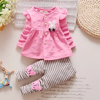

Fashion 2017 Baby Set Dot Cotton Baby Girl Clothes Kids Clothing Set Girl (Pants+T-shirt) Christmas For Baby Suit Mutli-Colors