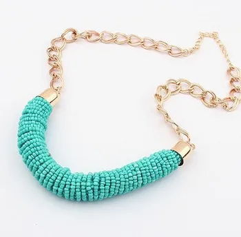 

Fashion European Style Newly Temperament Multicolored Beads Handmading Necklace N1286