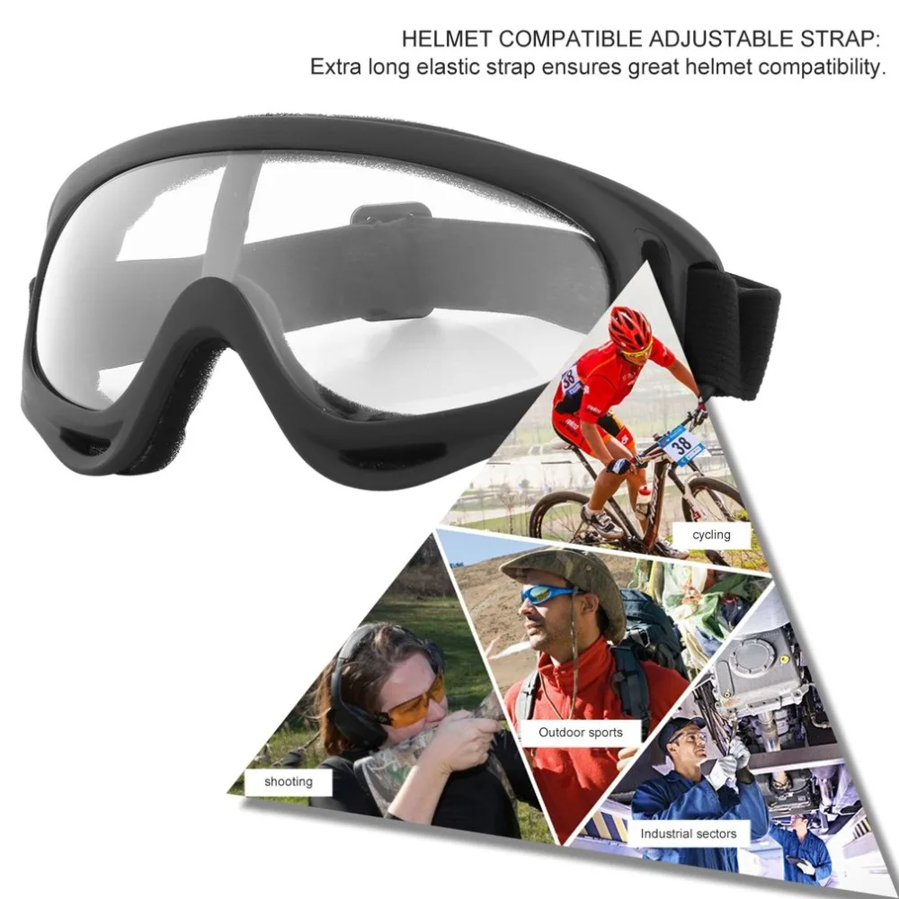 

Outdoor Cycling Protective Goggles Windproof Ski Glasses Bendable Fog-proof Skiing Goggles with Elastic Headband Hot Sales
